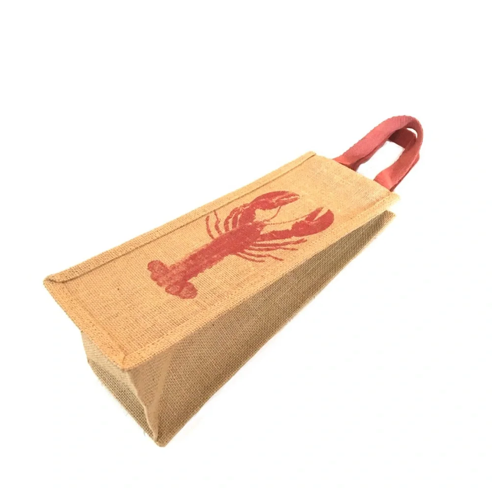 NWT Trio of Reusable Wine Bags in Jute & Cotton